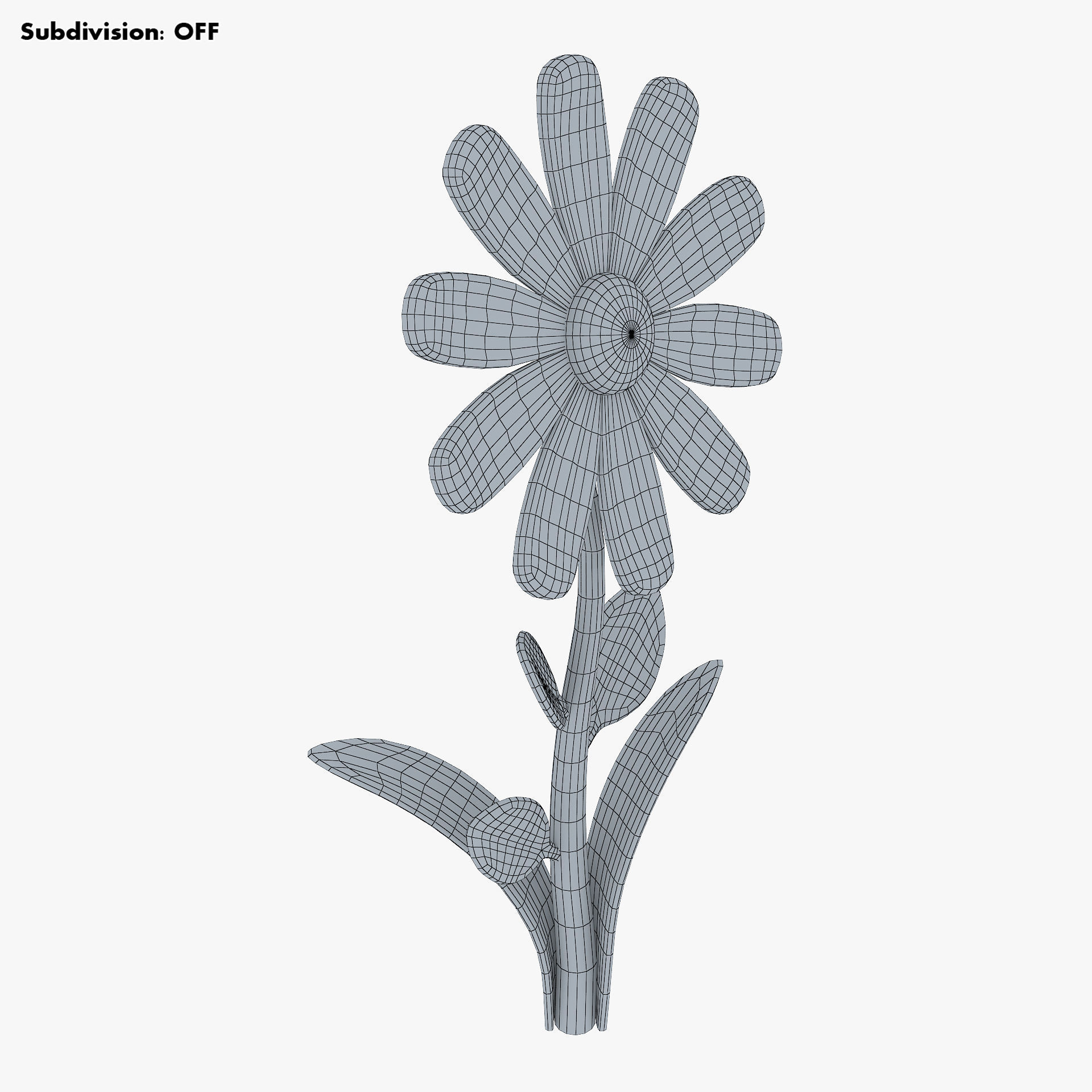 Cartoon Flower v 3 3D model_12