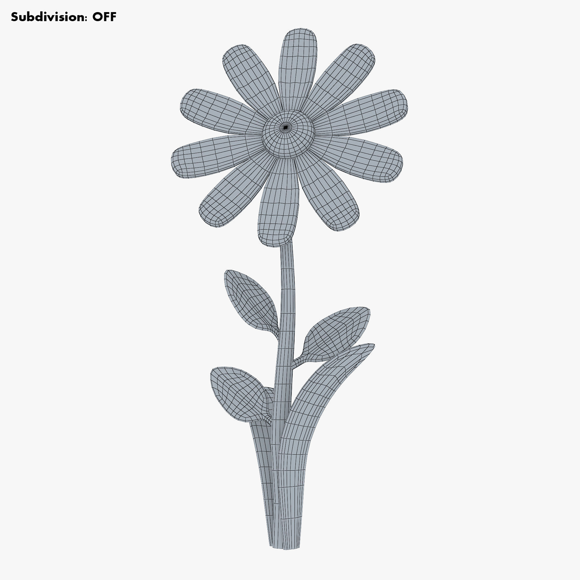 Cartoon Flower v 3 3D model_14