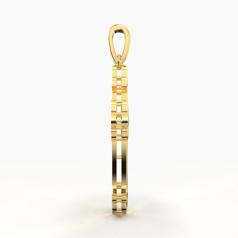JESUS CROSS DIAMOND PENDANT 3D print model_3