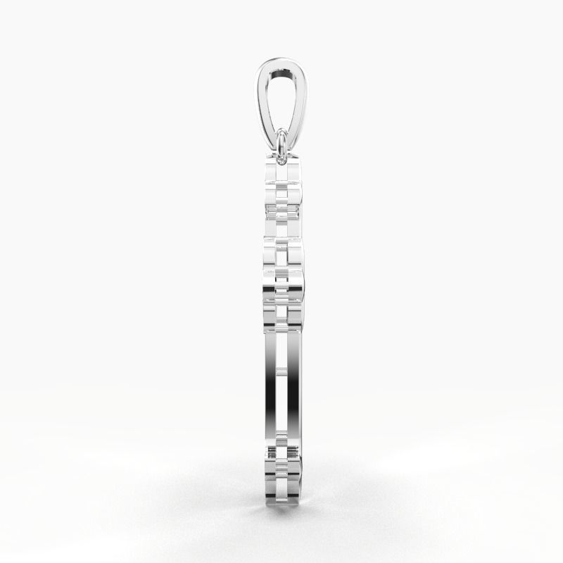 JESUS CROSS DIAMOND PENDANT 3D print model_15