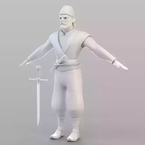 Cartoon Ottoman Lieutenant 3D model