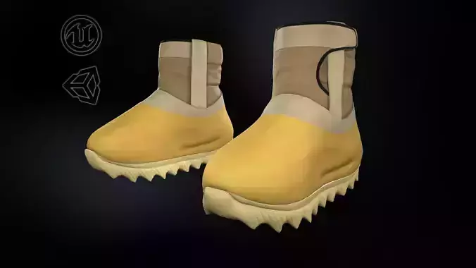 Yeezy Boots Season 8 Low-poly 3D model