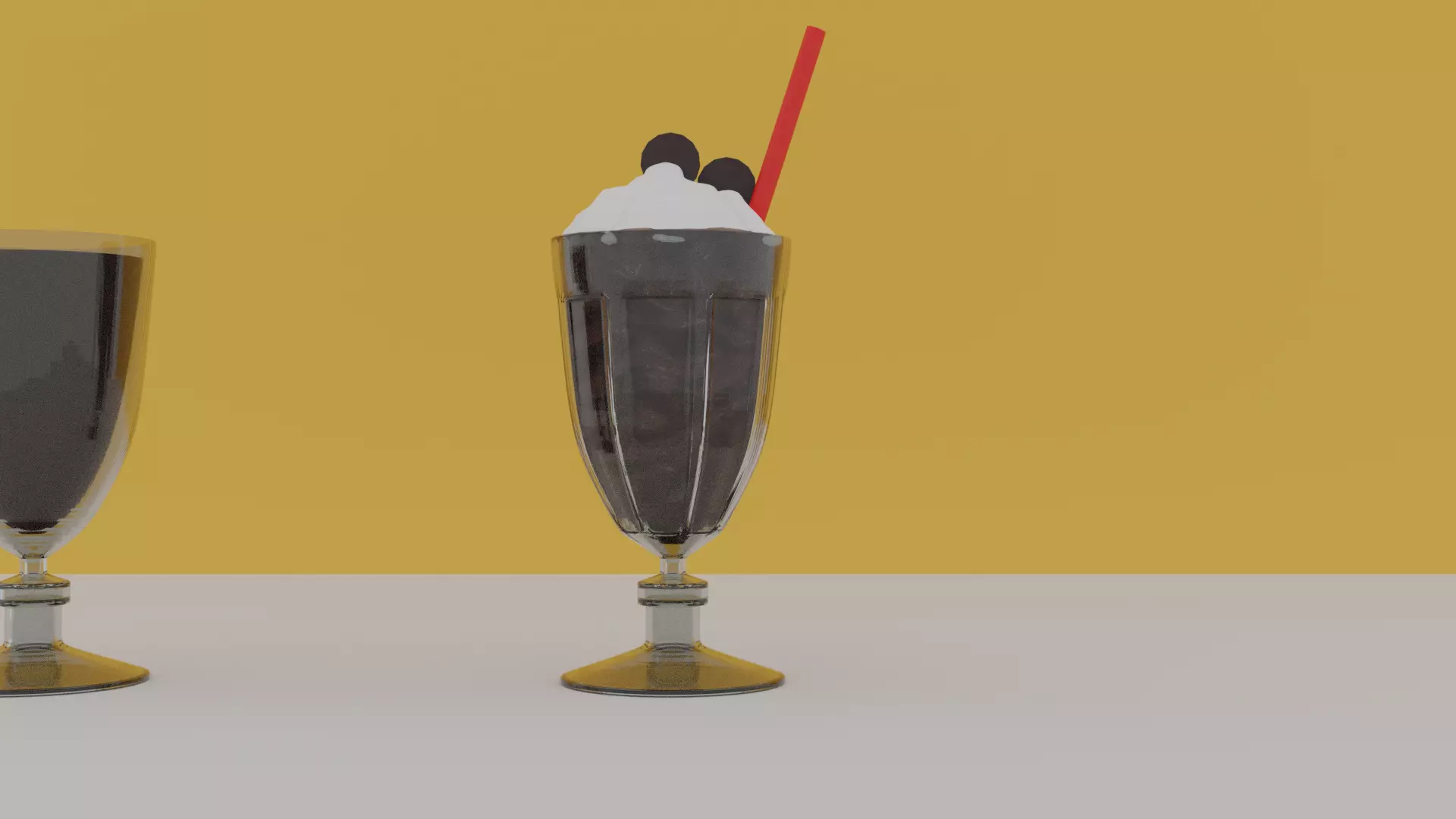 DRINK milkshake with ice cream and whipped cream Free 3D model