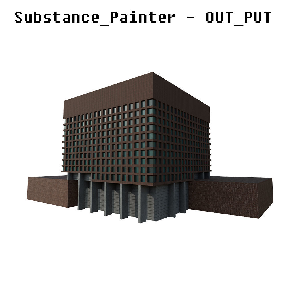 NYPD Police Station Game Ready Low poly PBR 3D Model  Low-poly 3D model_12