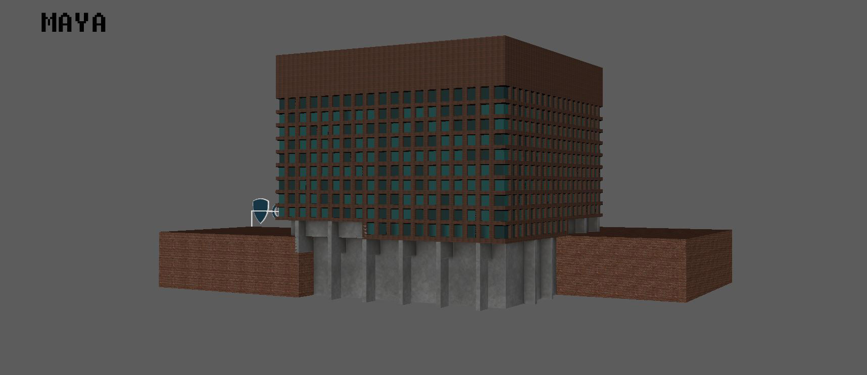NYPD Police Station Game Ready Low poly PBR 3D Model  Low-poly 3D model_3