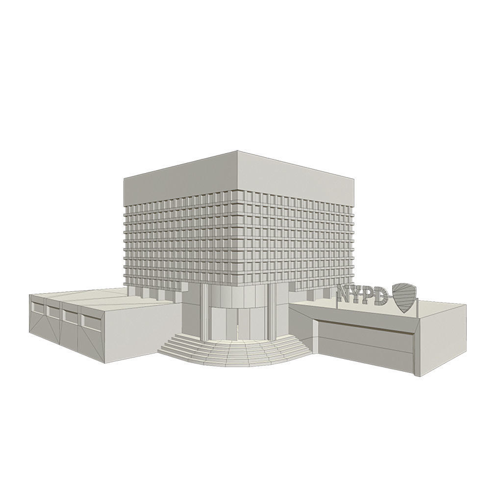 NYPD Police Station Game Ready Low poly PBR 3D Model  Low-poly 3D model_16