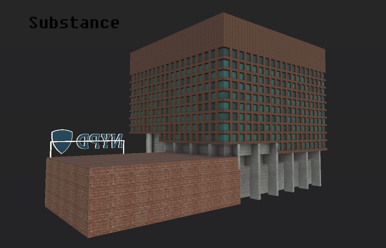 NYPD Police Station Game Ready Low poly PBR 3D Model  Low-poly 3D model_21