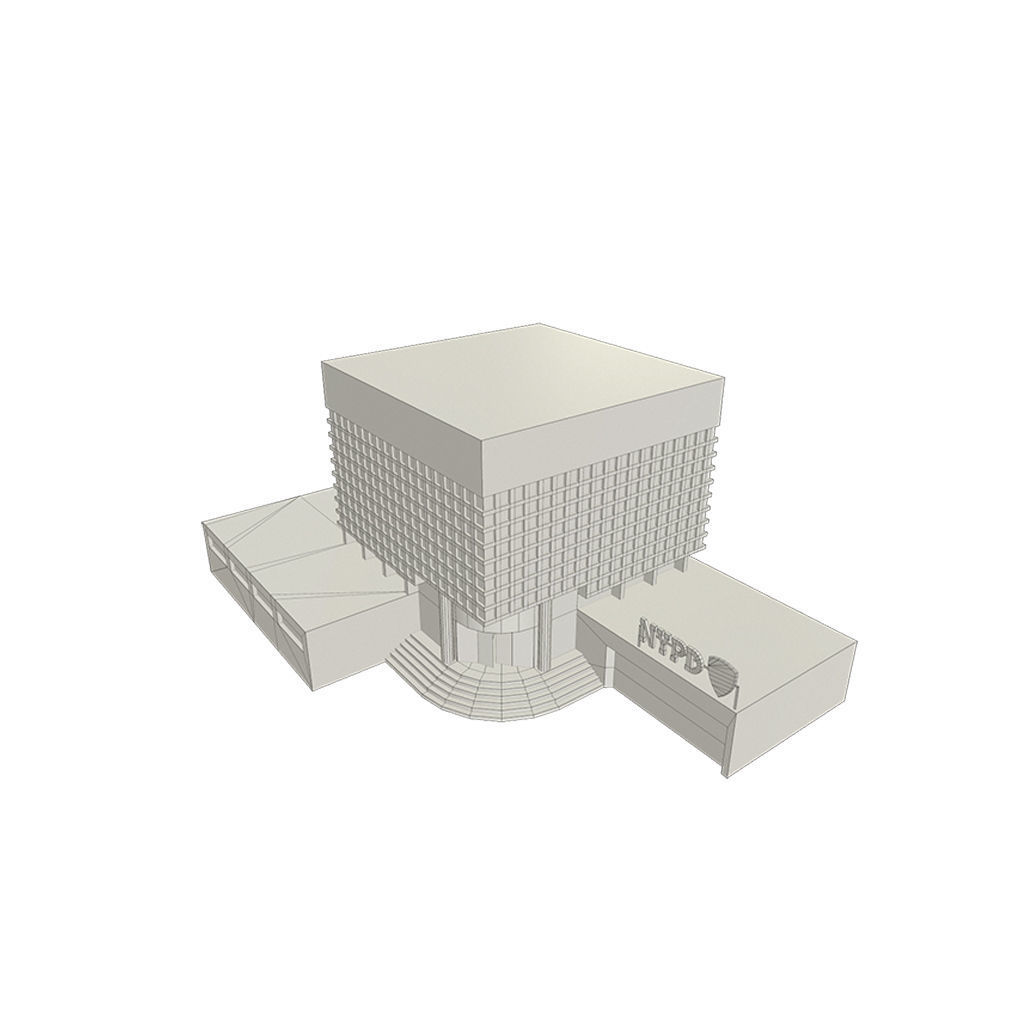 NYPD Police Station Game Ready Low poly PBR 3D Model  Low-poly 3D model_19