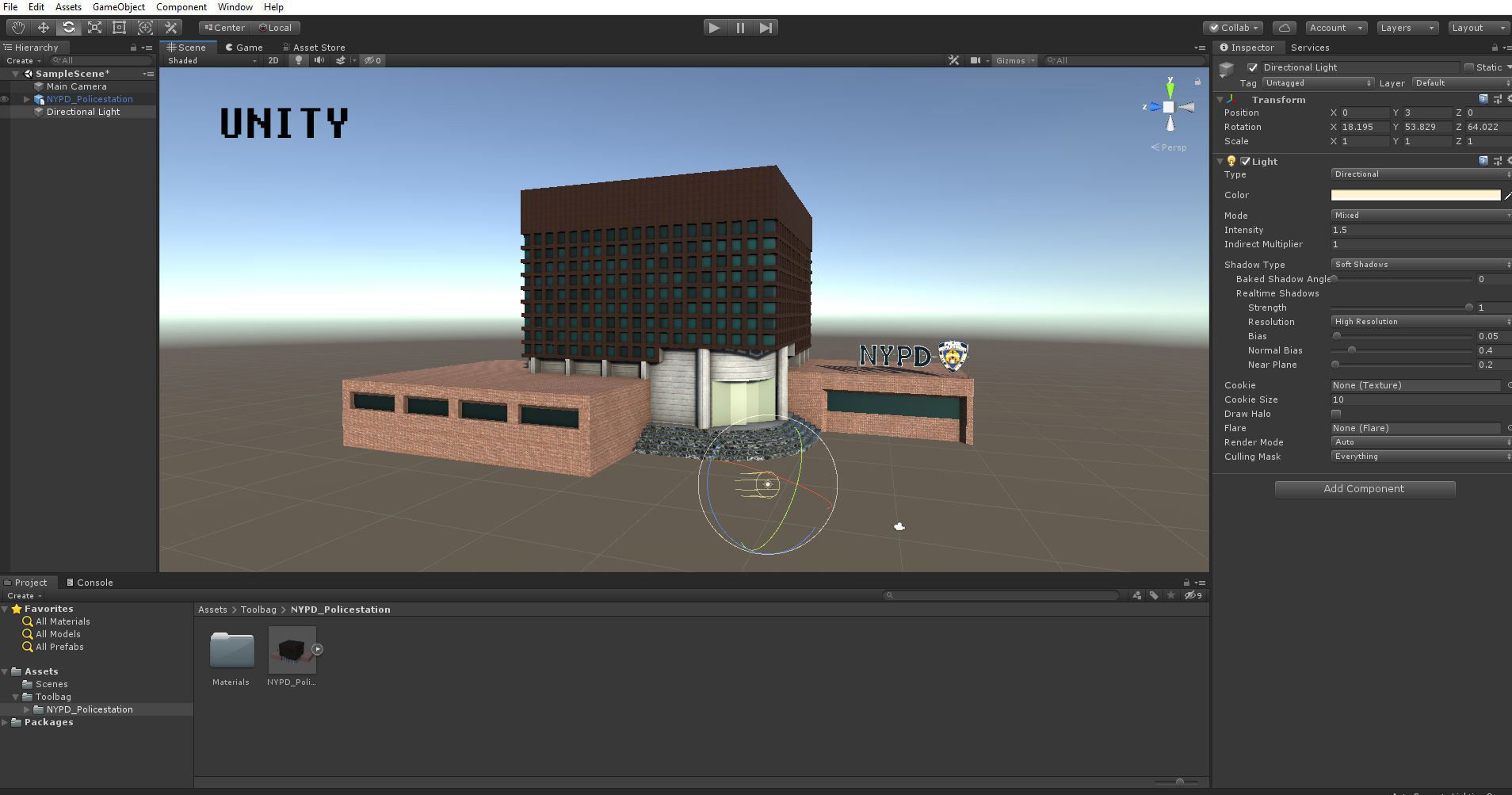 NYPD Police Station Game Ready Low poly PBR 3D Model  Low-poly 3D model_24
