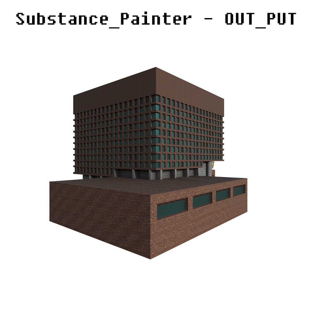 NYPD Police Station Game Ready Low poly PBR 3D Model  Low-poly 3D model_11