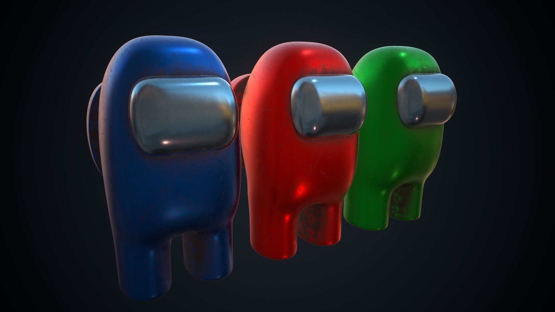 Among Us 3d Model Character Pack 3D model_1