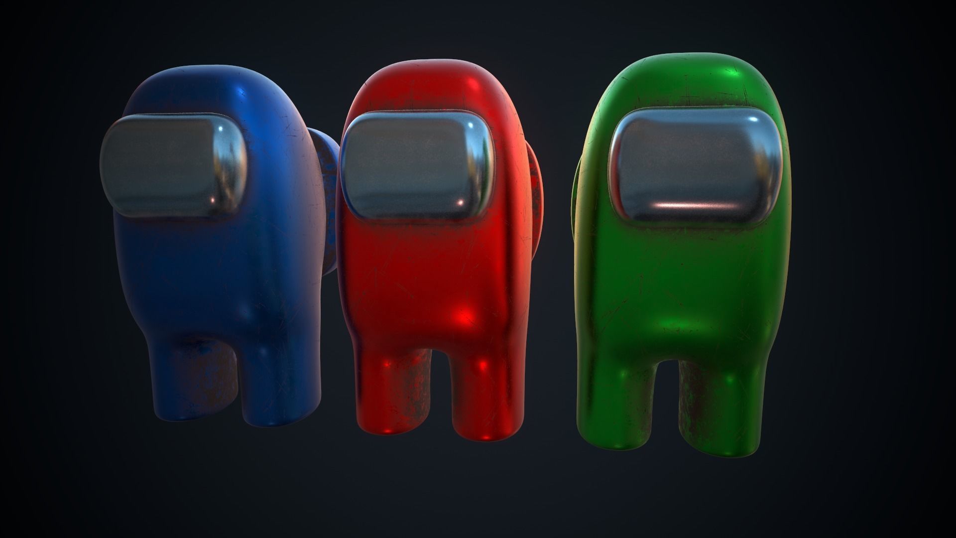 Among Us 3d Model Character Pack 3D model_3