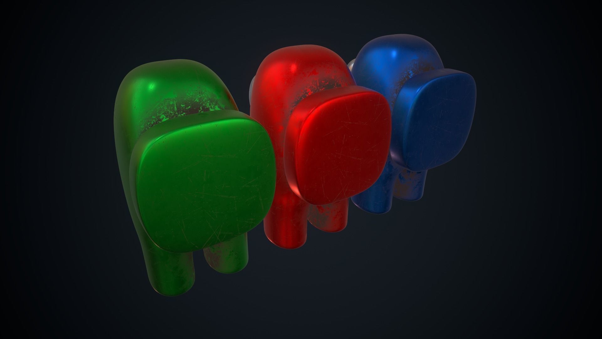 Among Us 3d Model Character Pack 3D model_4