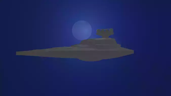 starwars destroyer rough detailed model Low-poly 3D model