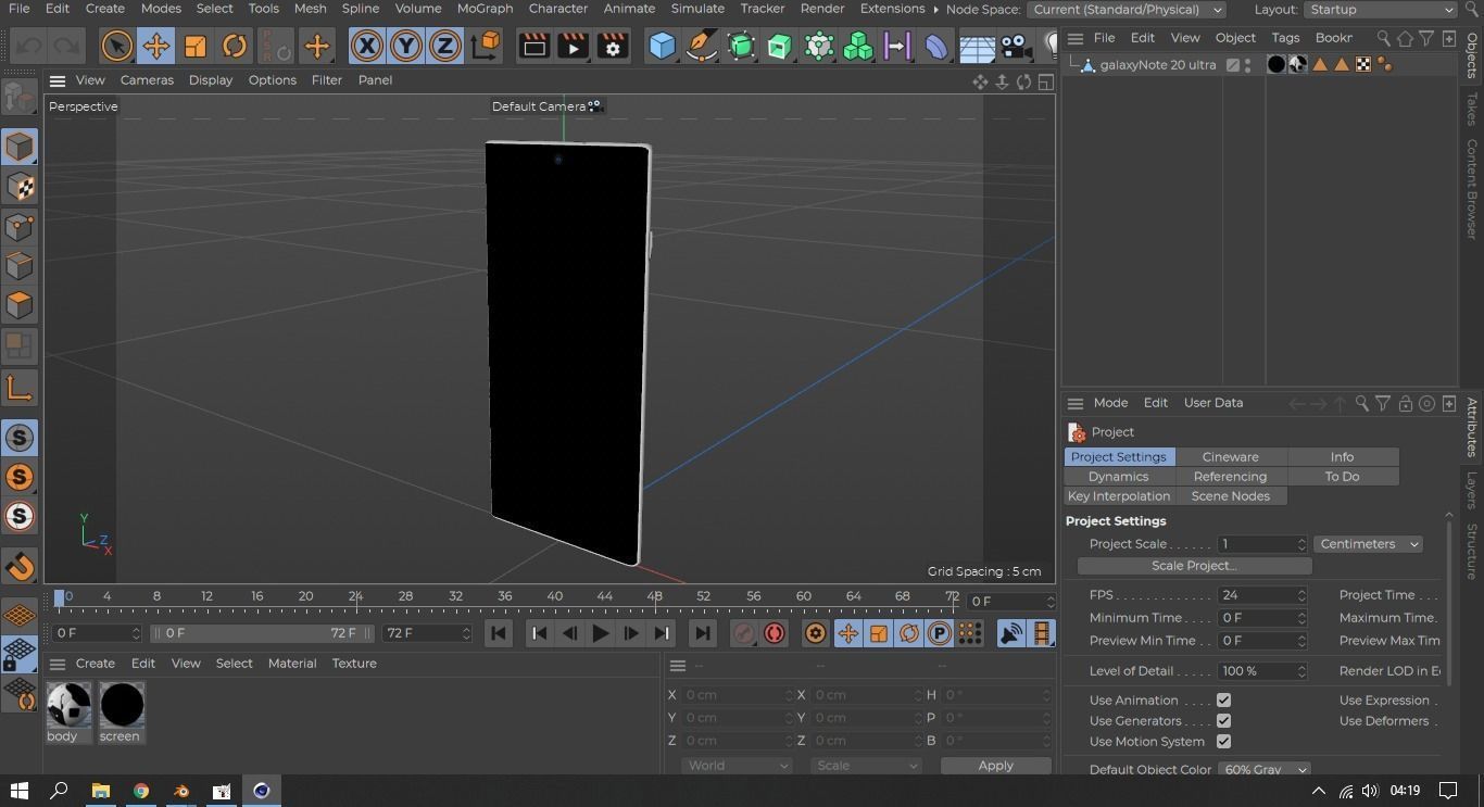 Samsung Galaxy Note 20 ultra Low-poly 3D model_12