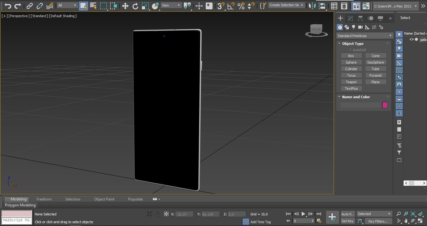 Samsung Galaxy Note 20 ultra Low-poly 3D model_13