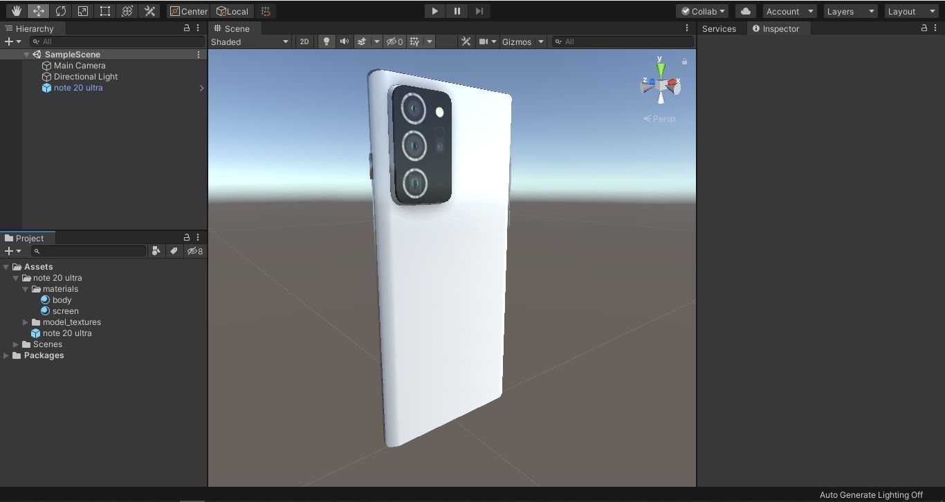 Samsung Galaxy Note 20 ultra Low-poly 3D model_15