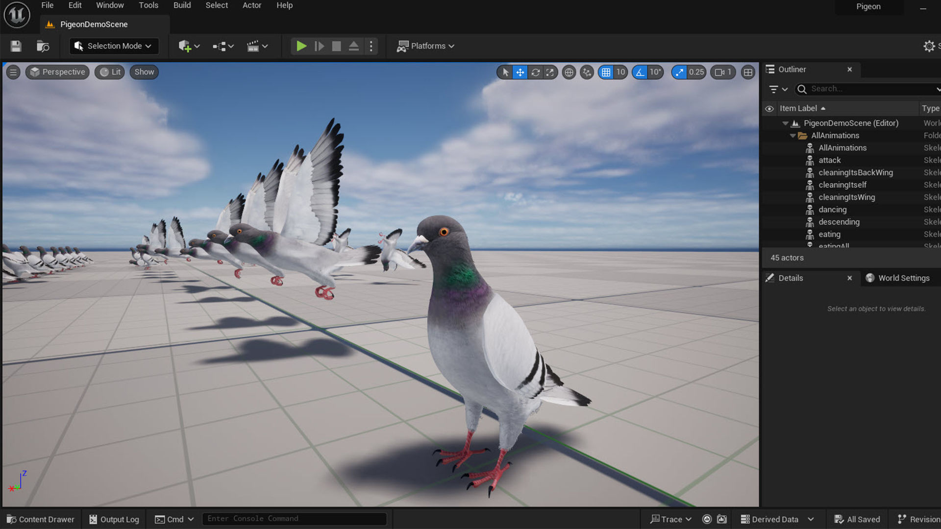 Realistic Animated Rock Pigeon Low-poly 3D model_19