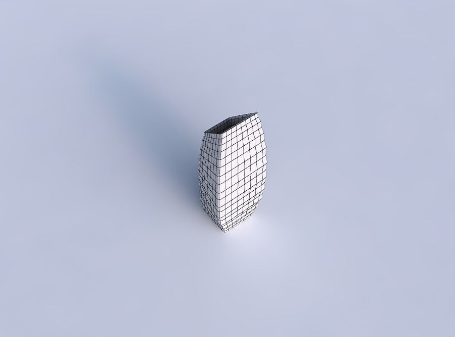 Vase bent rectangle with small horizontal sections 3D print model_6