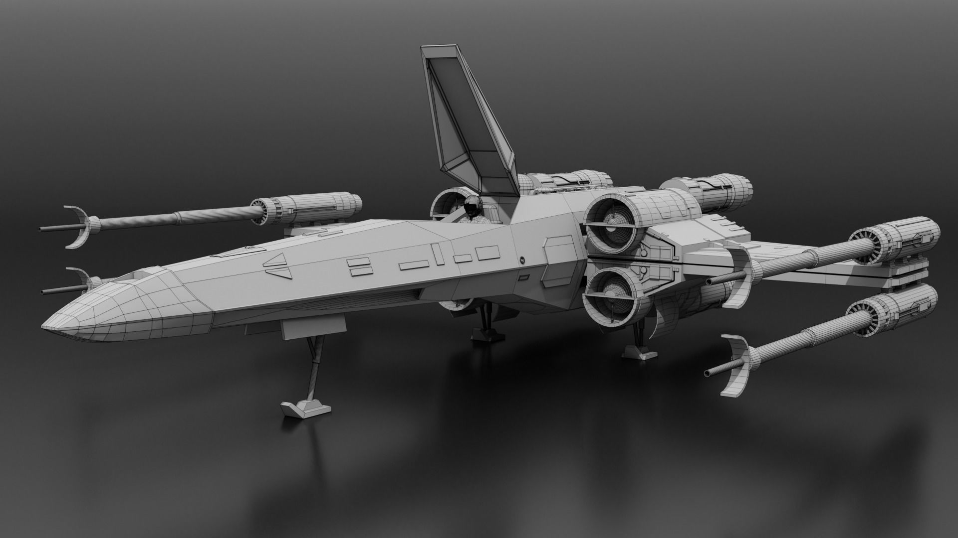 Star Wars T65b X-Wing Starfighter 3D model_2