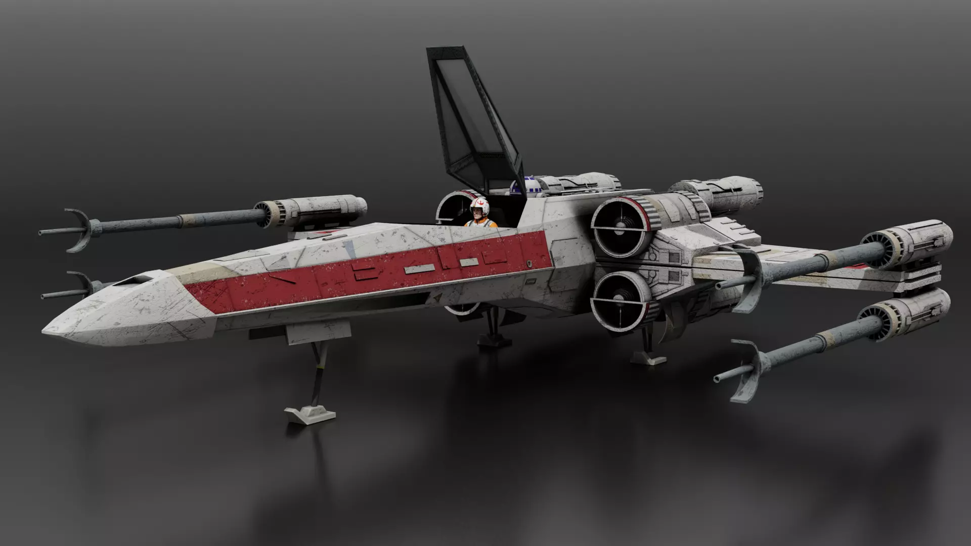 Star Wars T65b X-Wing Starfighter 3D model_0