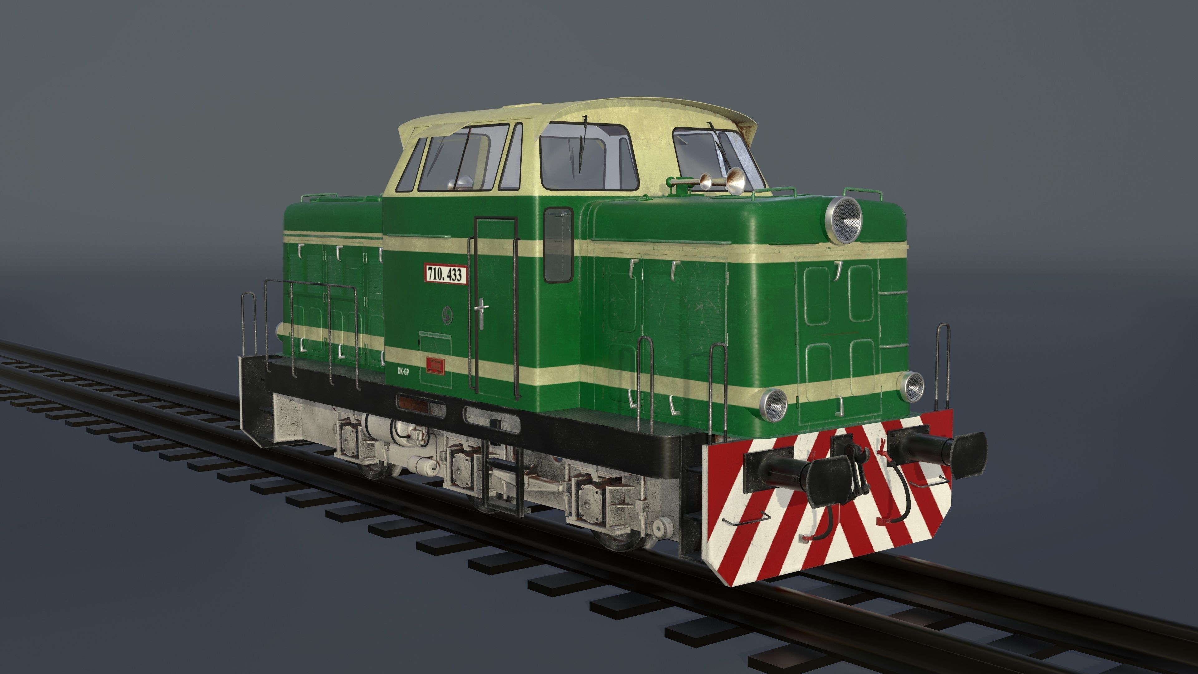 Train t-334 Low-poly 3D model_8