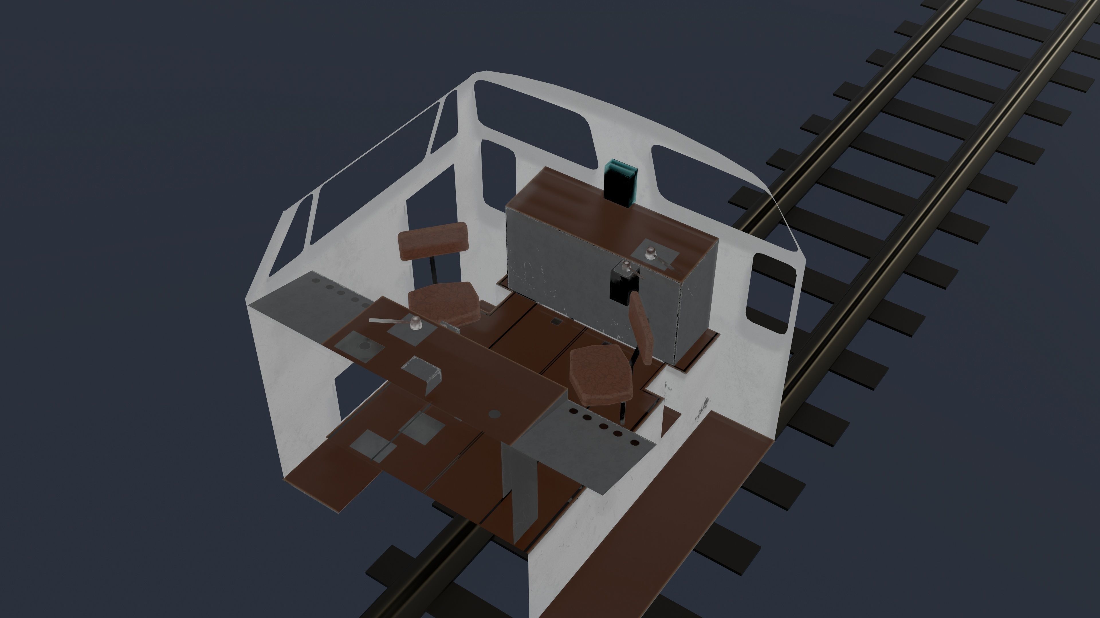 Train t-334 Low-poly 3D model_15