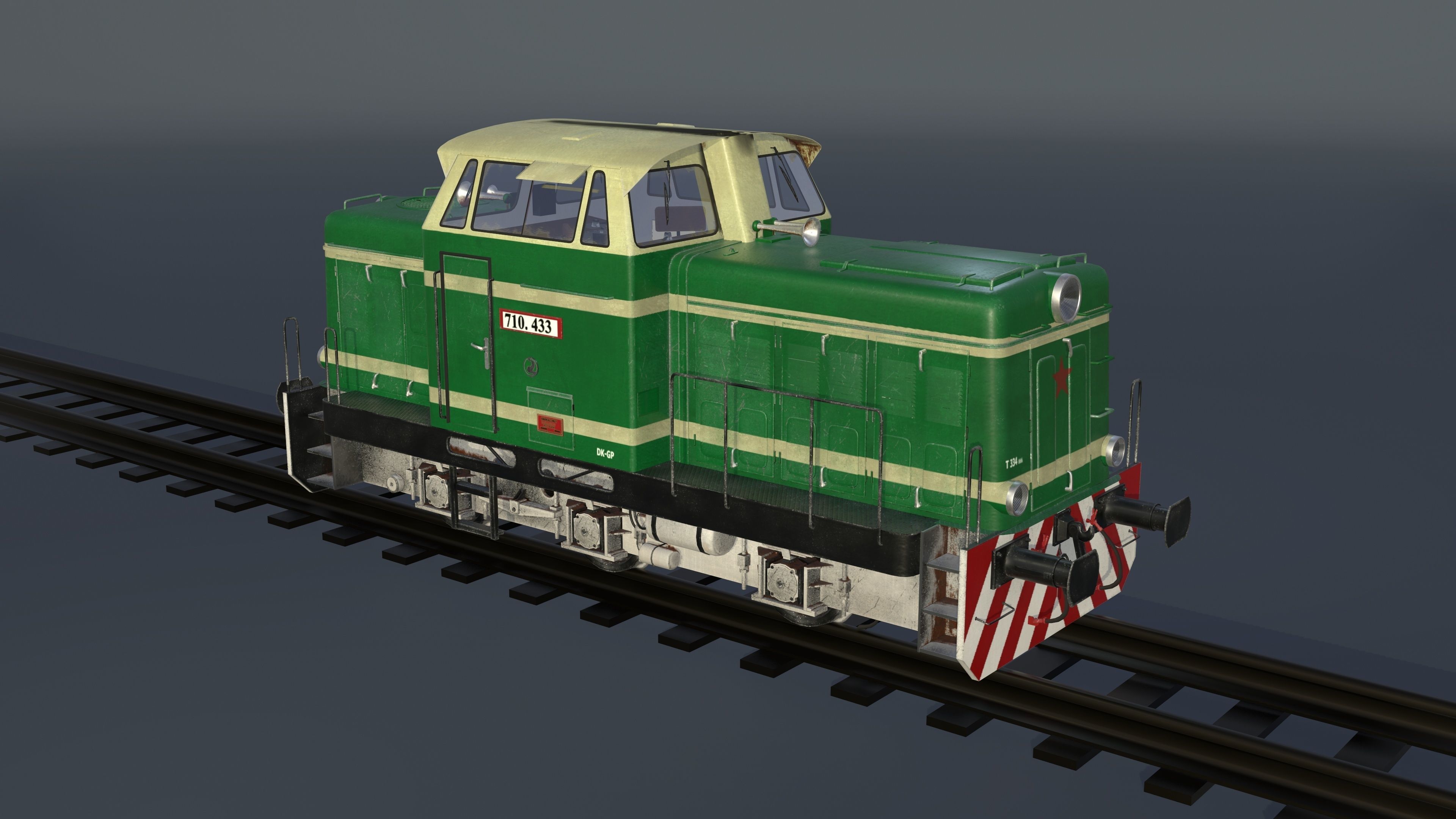 Train t-334 Low-poly 3D model_4