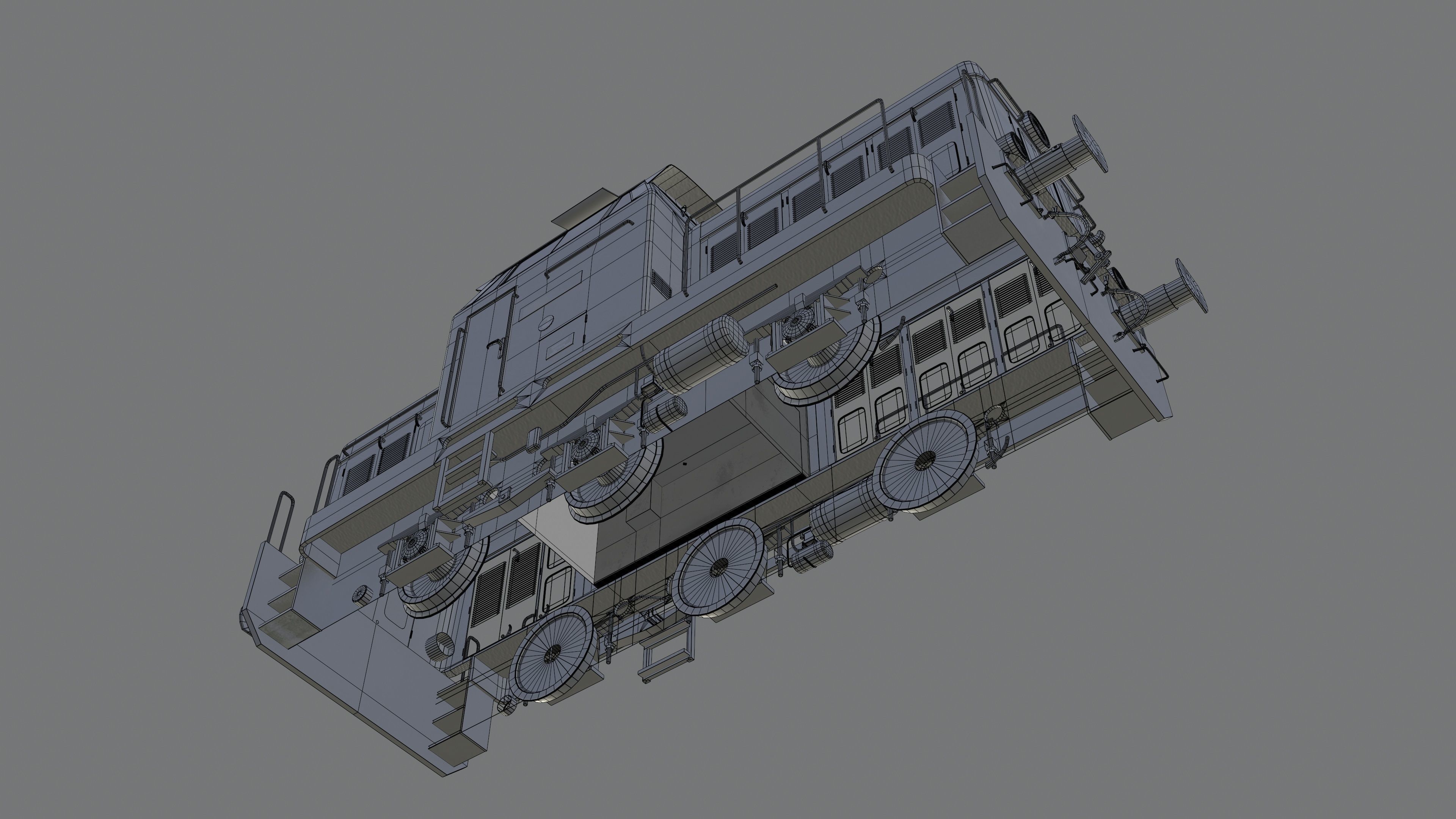 Train t-334 Low-poly 3D model_20