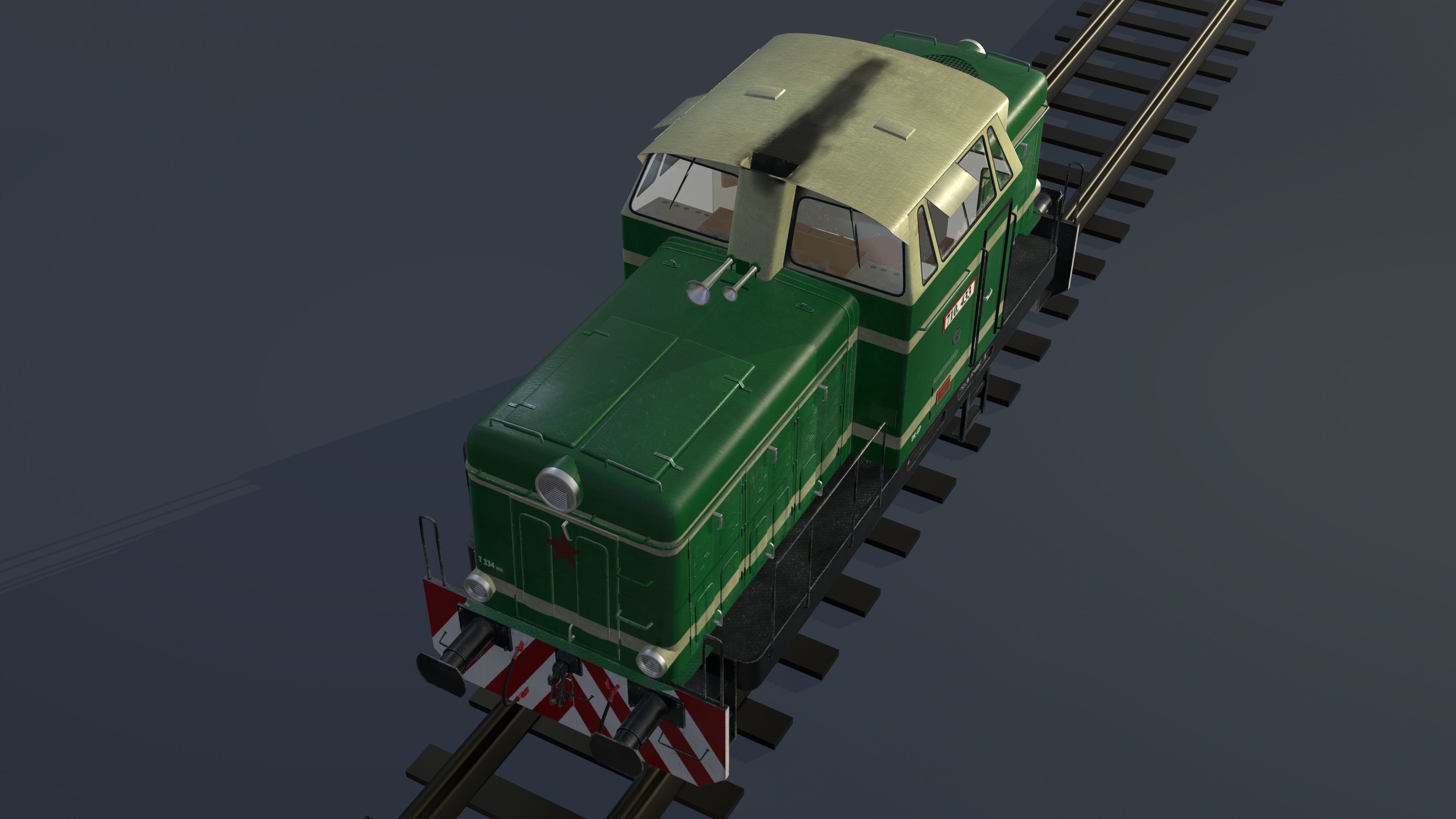 Train t-334 Low-poly 3D model_11