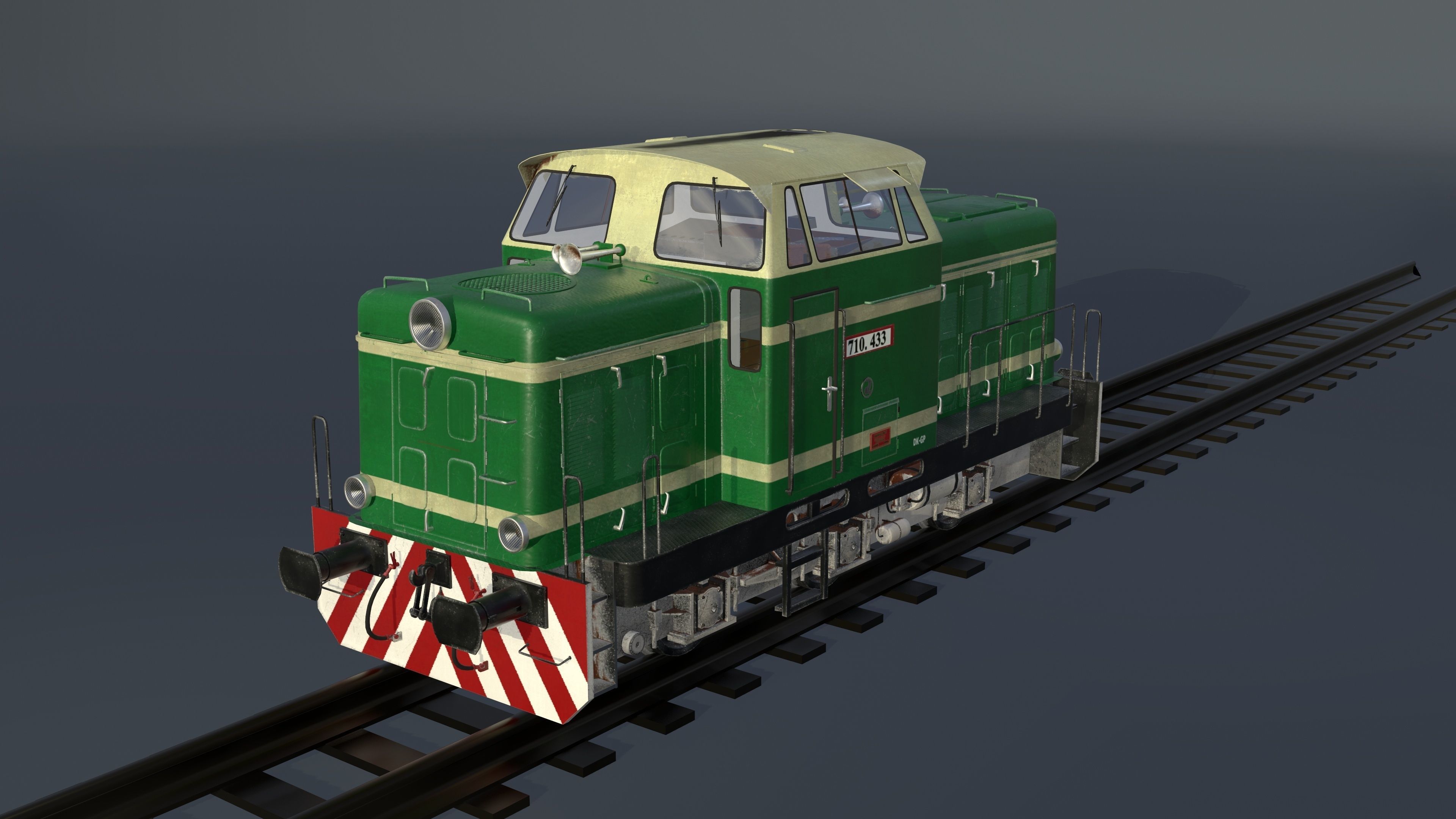 Train t-334 Low-poly 3D model_6