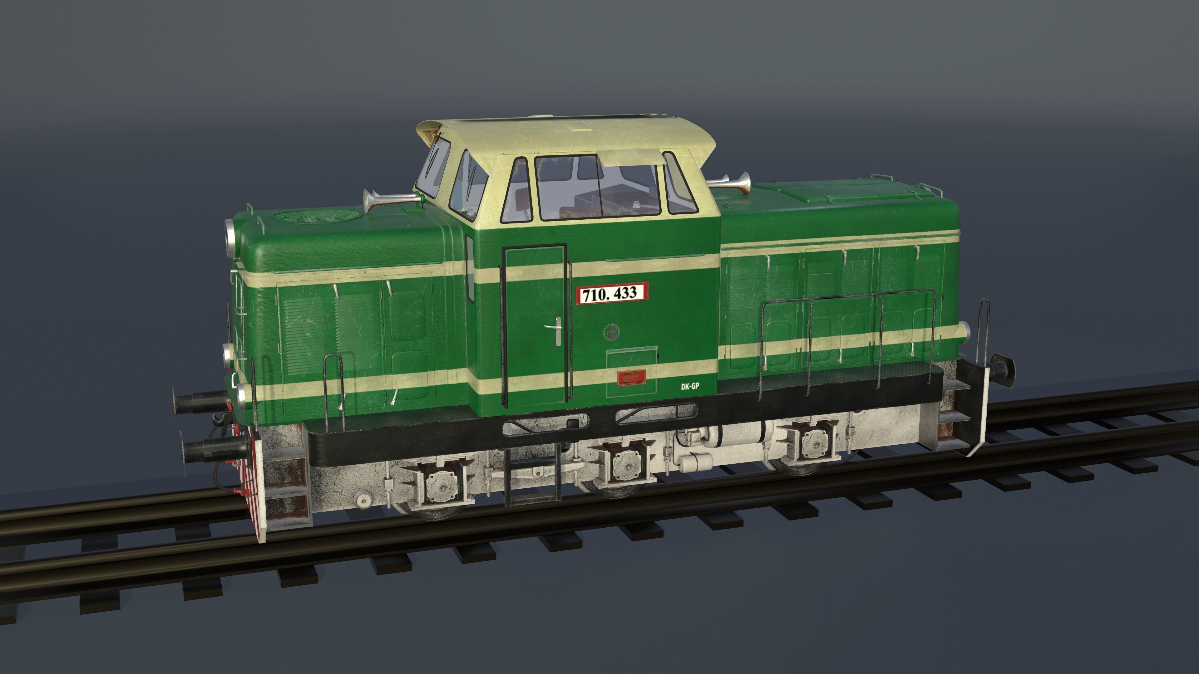 Train t-334 Low-poly 3D model_5