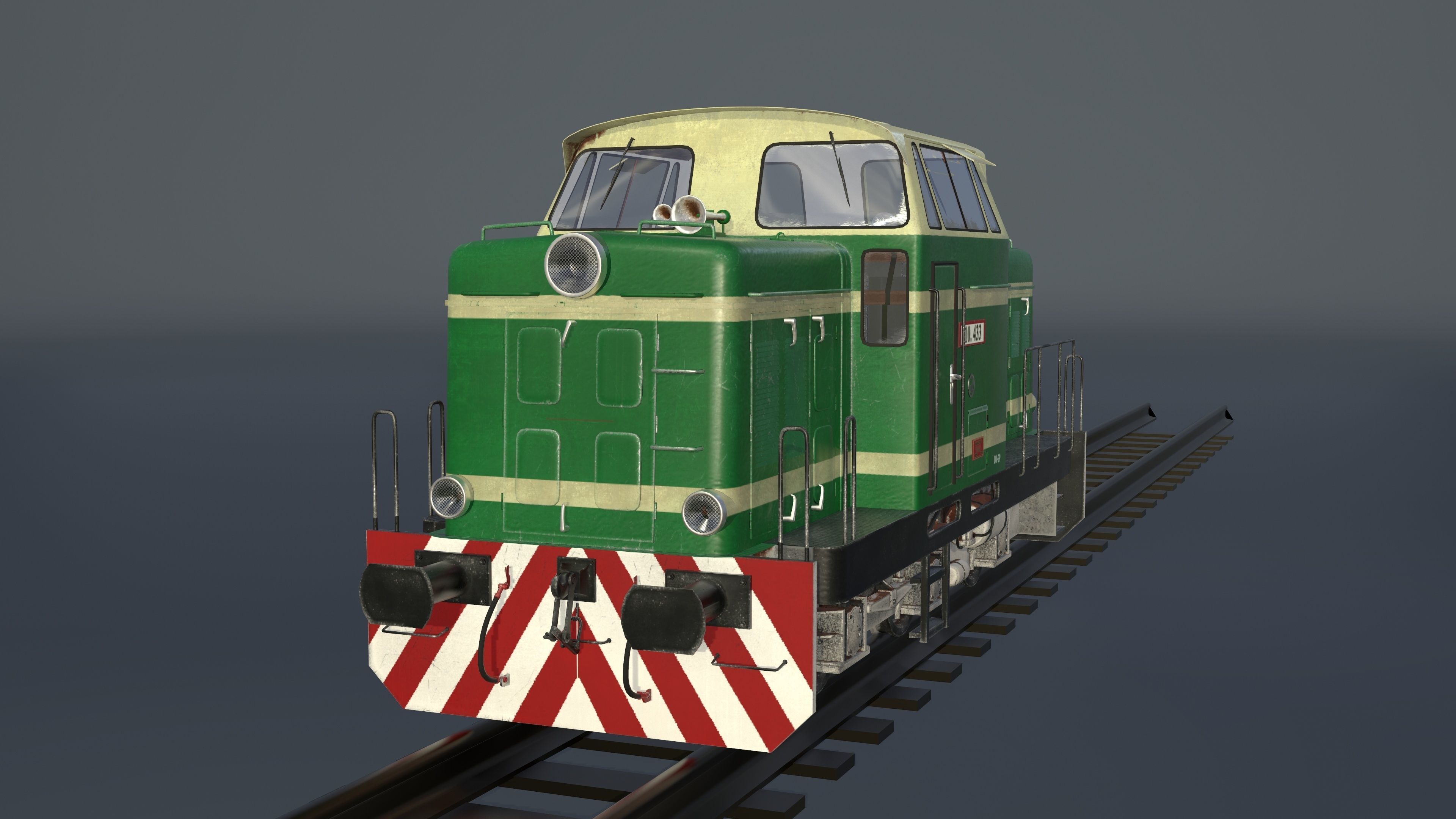 Train t-334 Low-poly 3D model_7