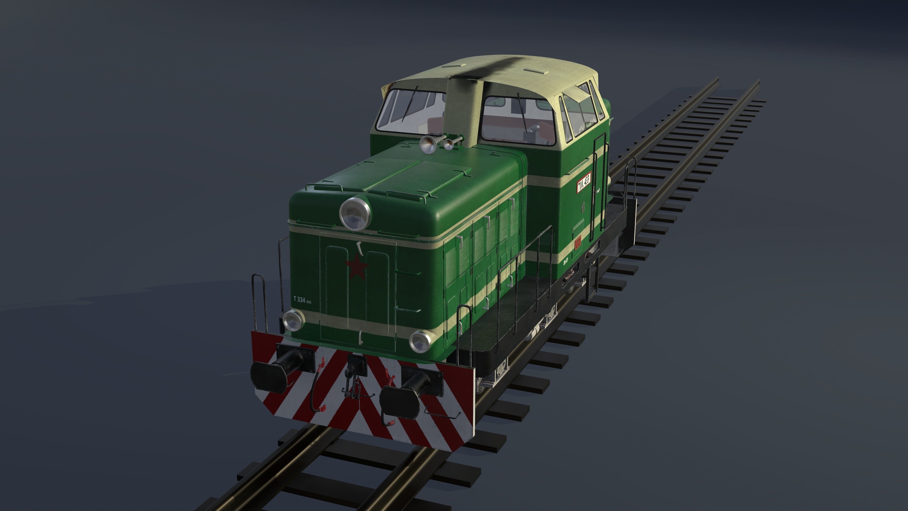 Train t-334 Low-poly 3D model_2