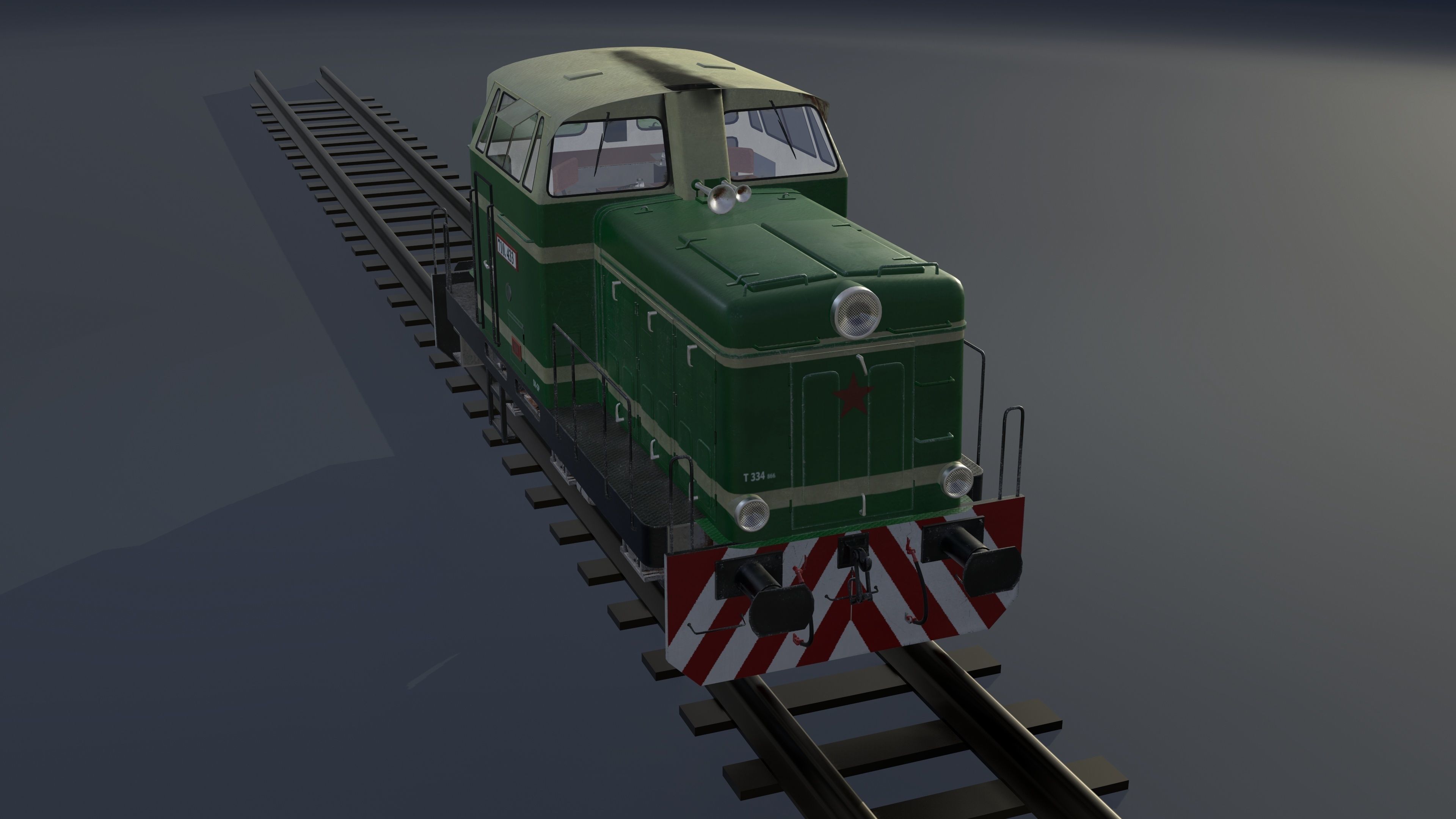 Train t-334 Low-poly 3D model_3