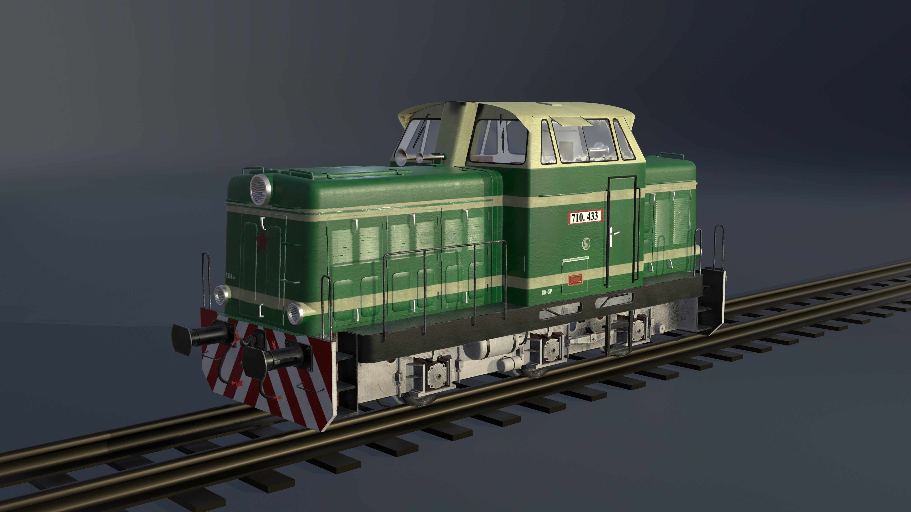 Train t-334 Low-poly 3D model_0