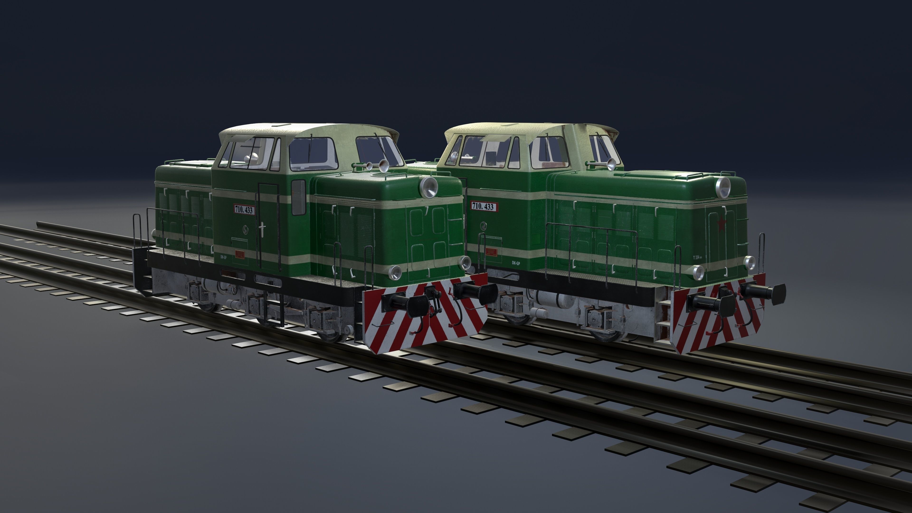 Train t-334 Low-poly 3D model_13