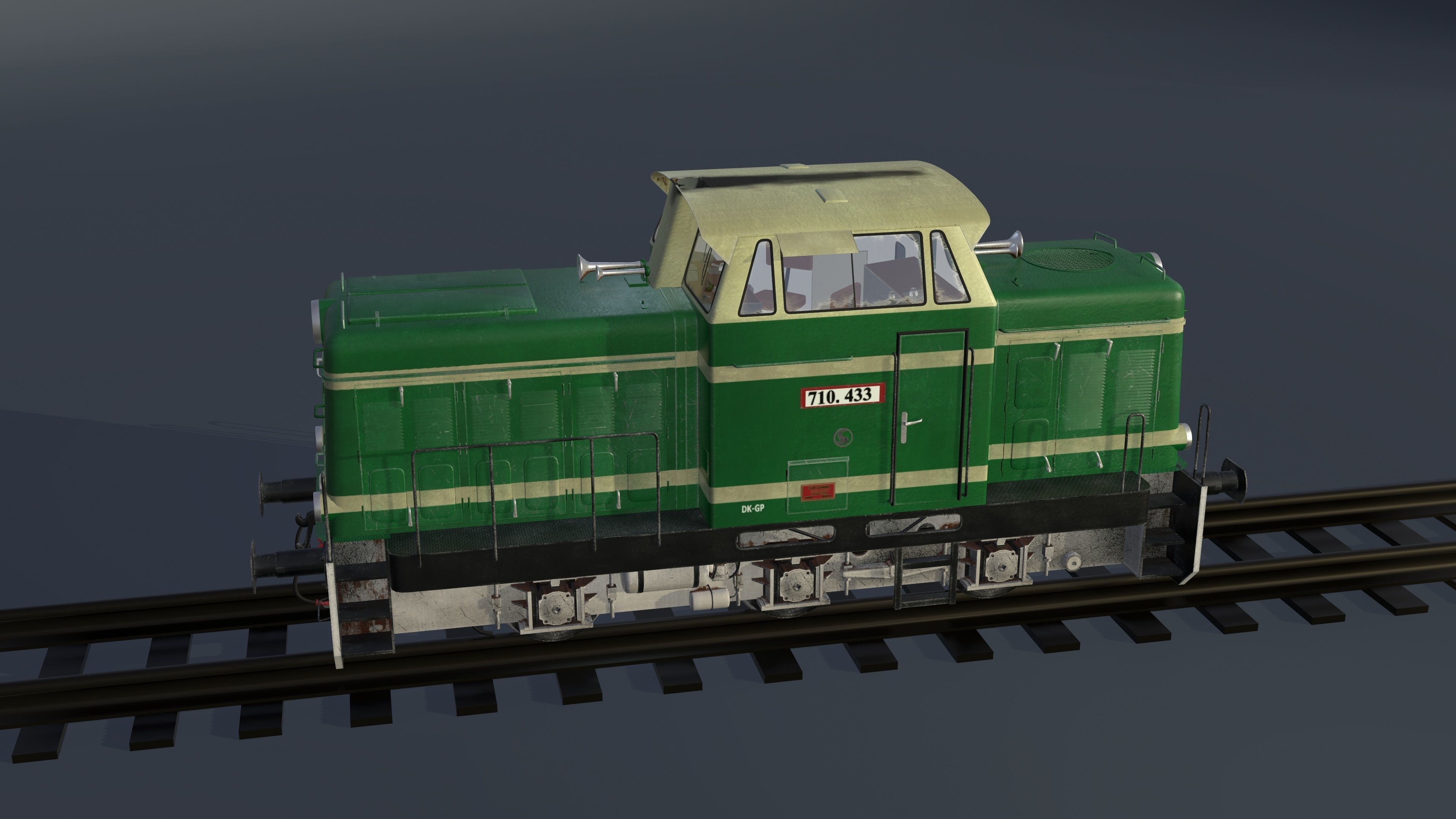 Train t-334 Low-poly 3D model_9