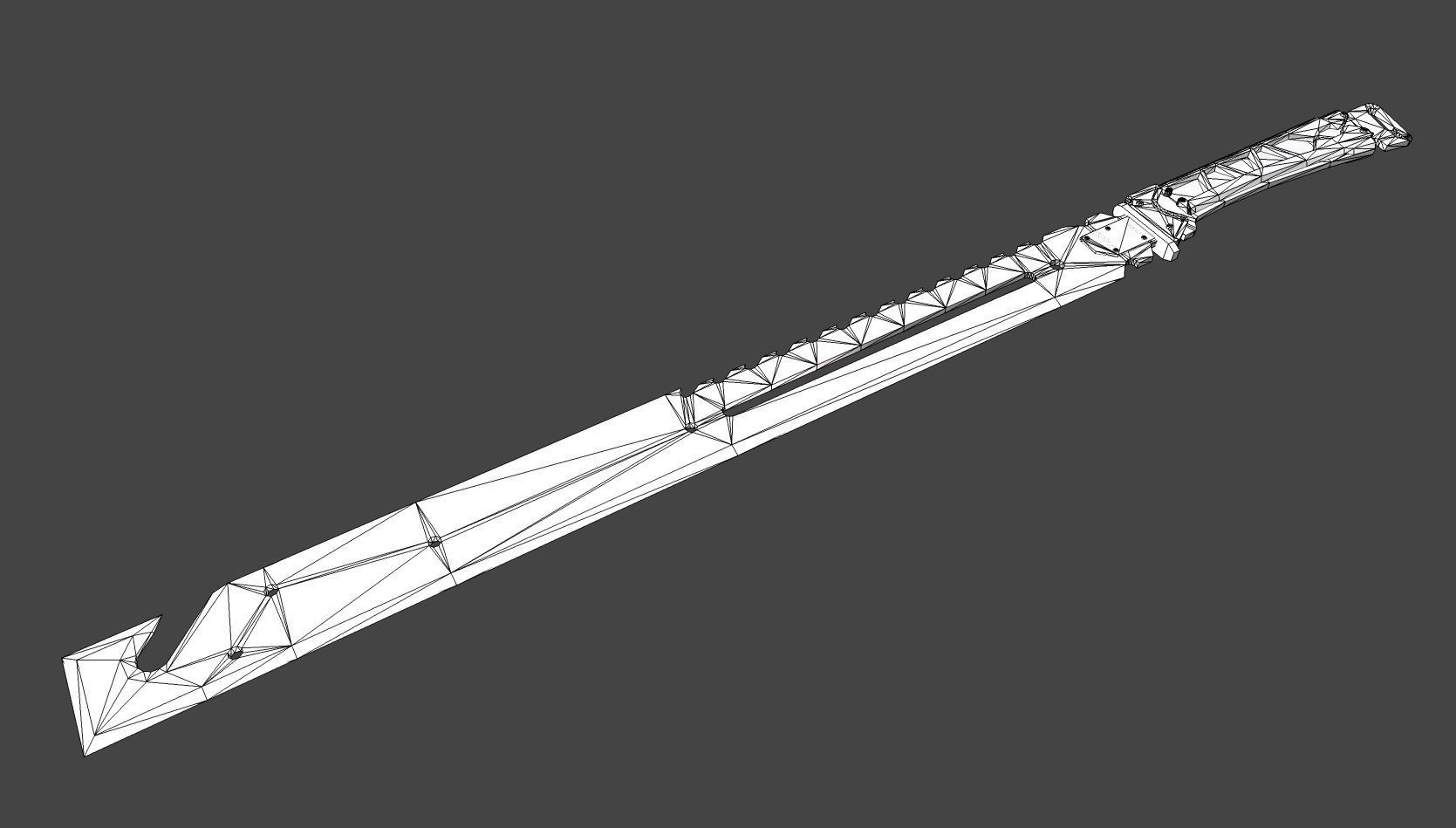 Sci Fi Sword Low-poly 3D model_4