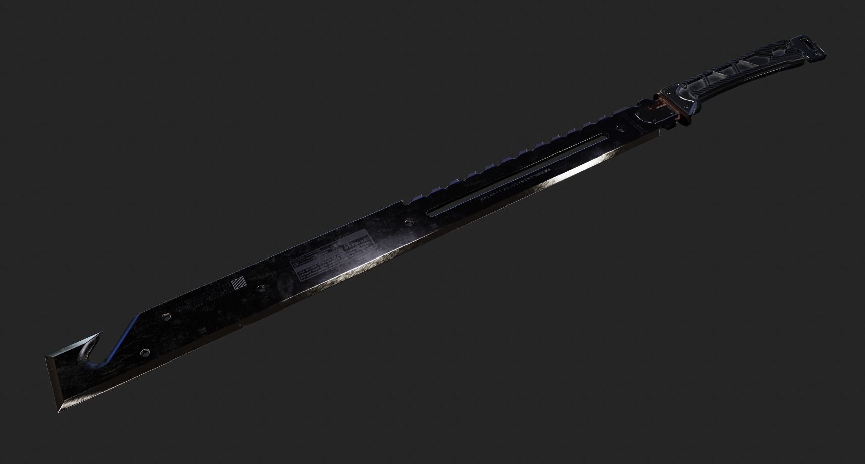 Sci Fi Sword Low-poly 3D model_2