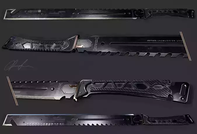 Sci Fi Sword Low-poly 3D model Sci Fi Sword Low-poly 3D model