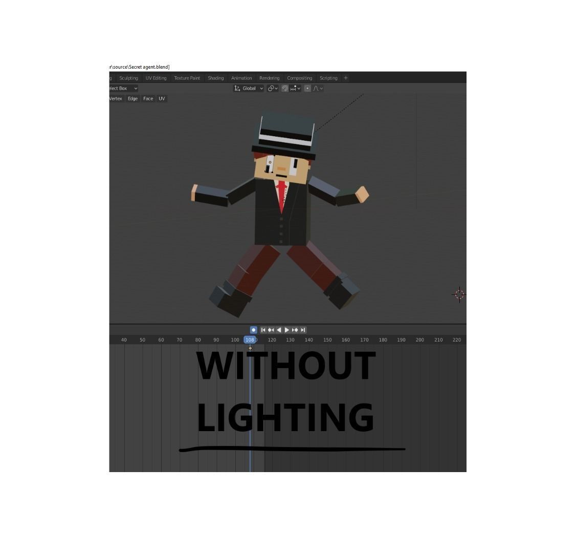 Secret agent  Free low-poly 3D model_4