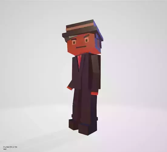Secret agent  Free low-poly 3D model