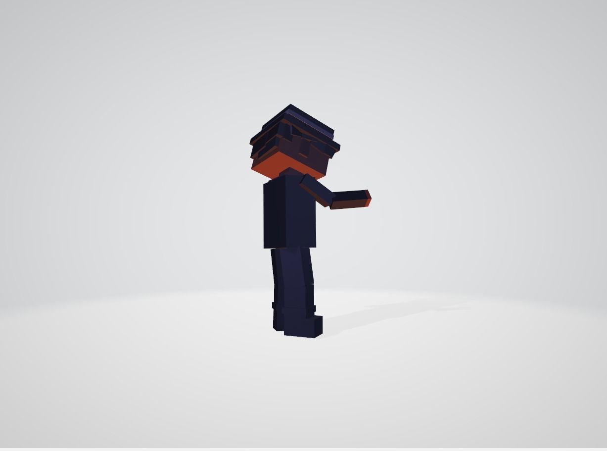 Secret agent  Free low-poly 3D model_2