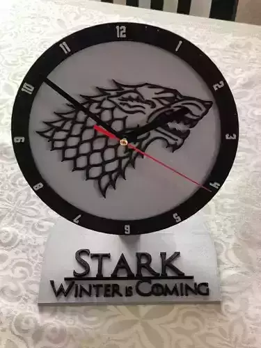 House Stark office Clock 3D print model
