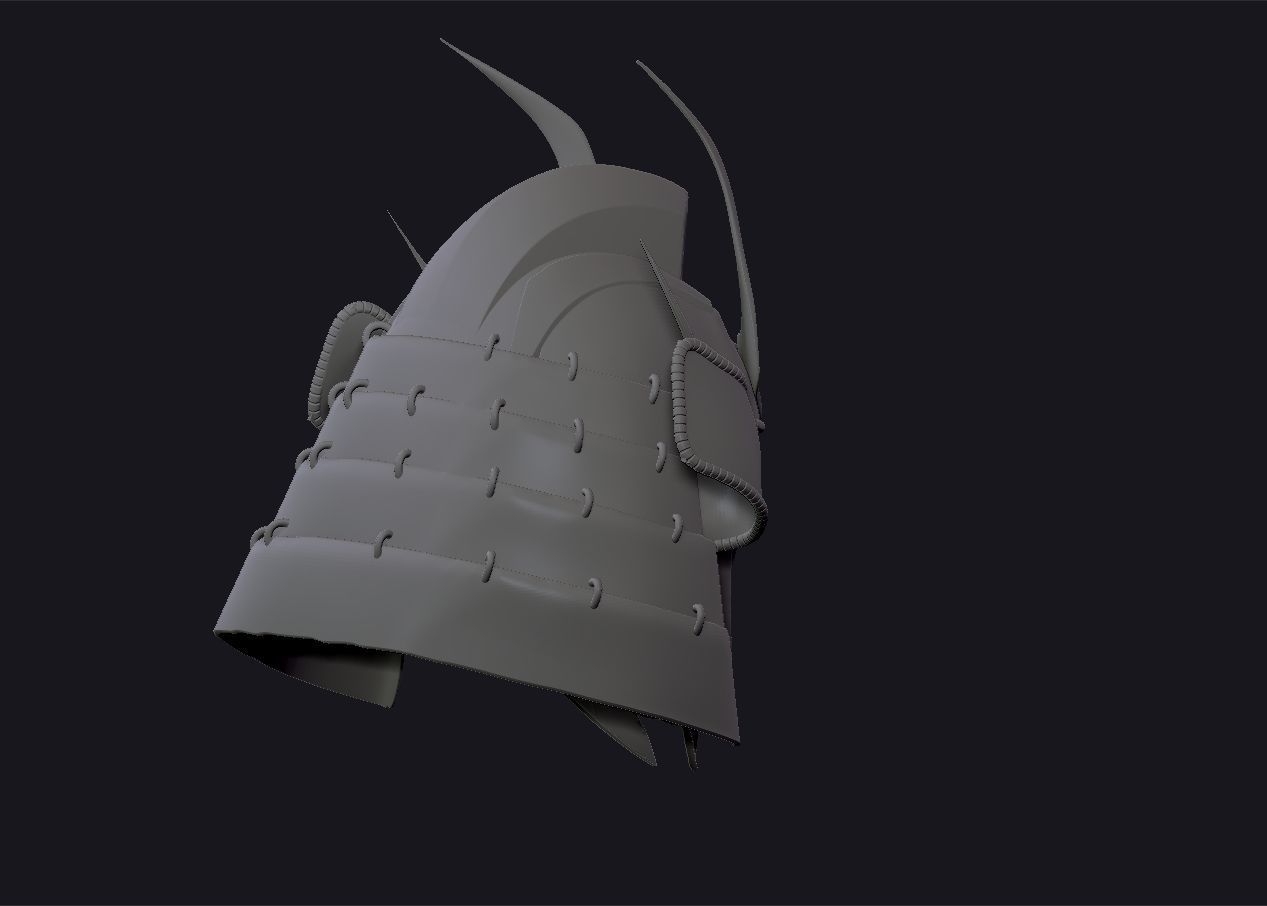 Optimus Prime Samurai Helmet 3D print model_19