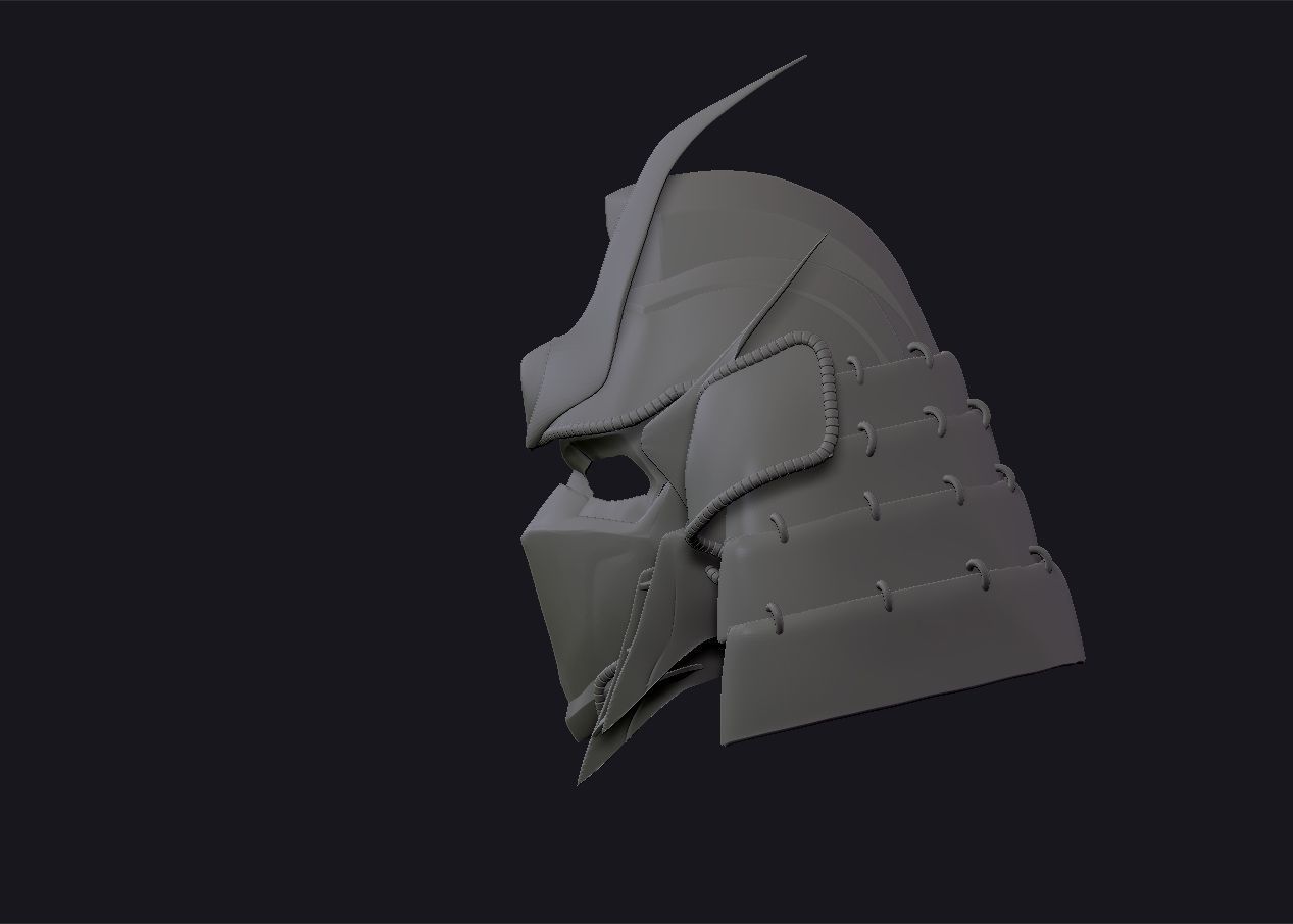 Optimus Prime Samurai Helmet 3D print model_3