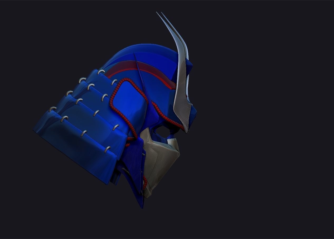 Optimus Prime Samurai Helmet 3D print model_7
