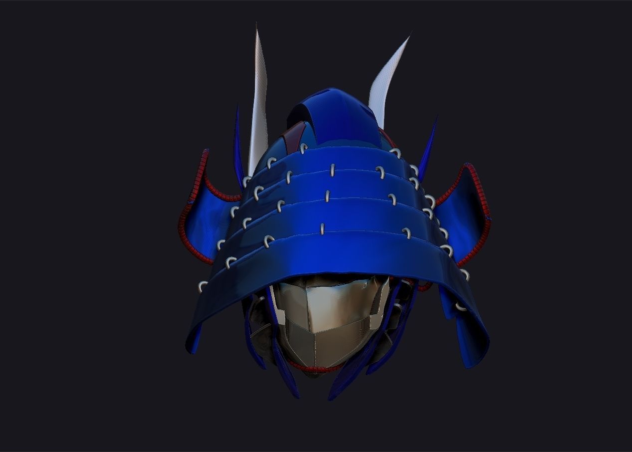 Optimus Prime Samurai Helmet 3D print model_9