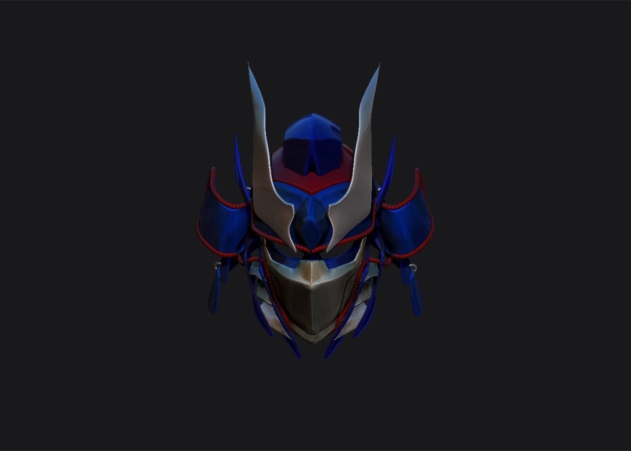 Optimus Prime Samurai Helmet 3D print model_11
